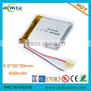 Newest 400mah 3.7V Rechargeable Lithium Polymer Battery for Hair Trimmer thumbnail-2