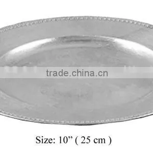 Silver Charger Plate, Charger Tray, Wedding Charger Plate thumbnail-1