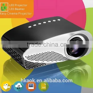 New!! Wholesale Mini Portable LED Digital Projector Portable Home Theater LED LCD Projector White Digital Projector TV USB VGA thumbnail-1