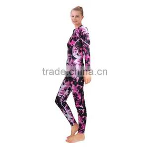 Women Lycra Swimming Suits Stretch With Long Sleeve thumbnail-3