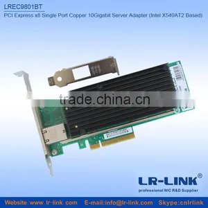 LR-LINK LREC9801BT PCIe x8 Single RJ45 10G Network Card Based On Intel X540AT2 Chipset thumbnail-1