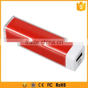 Nature Color Lipstick Tube Battery Charger Portable Power Bank 1800mah 2200mah 2600mah 3000mah for Smartphone thumbnail-1