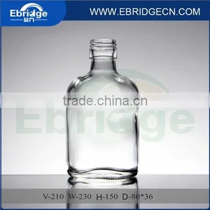 210ml Clear Flat Glass Bottles for Liquor thumbnail-1