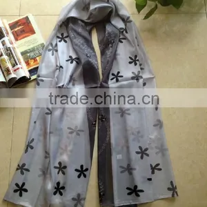 2015 New Design Latest Fashion OEM Custom High Quality Women Flower Printing Scarf thumbnail-1