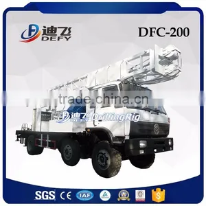 200m Dfc-200 China Factory Truck Mounted Rotary Used Water Well Drilling Machine Price for Sale thumbnail-1