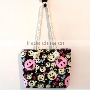 Fashion Design Stripe Beach Bag With Zipper thumbnail-2