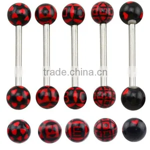 TR01046 Cool Piercing Barbell Colored Tongue Piercing thumbnail-3