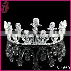 Fashion Diamond Flower Rose Crown Magic Hair Comb Tiara thumbnail-1