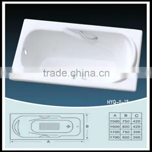 Sell Good Quality Solid Cast Iron Bathtubs /bathtub 1700mm 1800mm thumbnail-1
