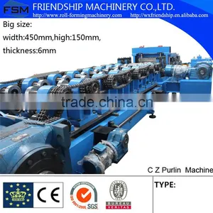Big Size C Z Profile Roll Forming Machine Size From 120-450mm thumbnail-5