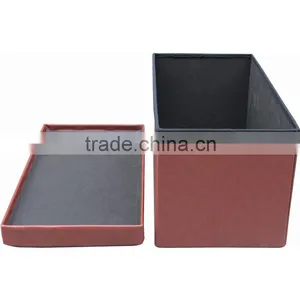 pu Square Storage Ottoman thumbnail-5