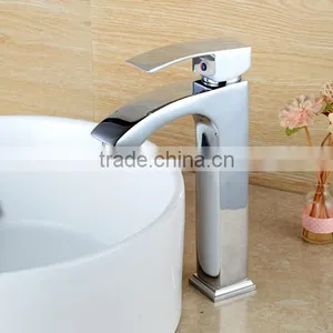 QL-1432 Artistic Brass Faucets Bathroom Chrome Polished Washing Mixer Brass Tap Watermark Faucet Bathroom Basin Faucet thumbnail-2