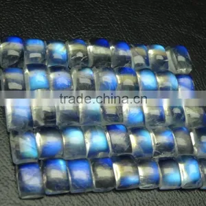 Rainbow Moonstone, Rectangular Cut, Best Quality Cabochon, Natural Gemstone thumbnail-1
