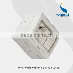 Waterproof Light Switcher Switch And Socket With Transparent Cover(SP-SRS) thumbnail-1