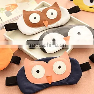 Wholesale Korean Funny Cute Animal Custom Blindfold Anti-wrinkle and Dark Circle Comfort Travel Sleeping Cover Eye Mask thumbnail-1
