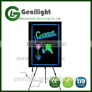 2016 Hot Sale 40*60 CM LED Writing Can Use Power Bank Acrylic LED Sign Board thumbnail-1