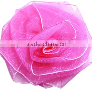 1 Inch Ribbon Rose, Handmade Satin Ribbon Rose Flowers For Clothes&Dress thumbnail-6