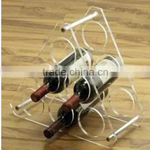Custom Clear Acrylic Wine Bottle Display Rack thumbnail-1