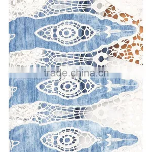 Stylish Trench New Design Boho Wite Blue Lace Kimono Woman Overcoat thumbnail-4