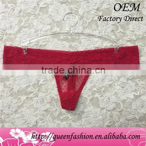 CHEAP PRICE 2015 Superior Lace Woman Thongs Top Quality Woman Panties Red Lace Thong Panties thumbnail-5