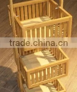 Chinese Traditional Style Bamboo Storage Basket thumbnail-2