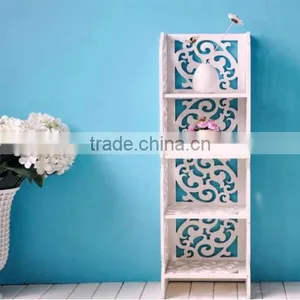 White Color Water Proof DIY Carved Storage Shelves With 4 Layer Width 24cm(FH-BL0424) thumbnail-1