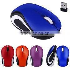 Portable 2.4G Wireless Optical Mouse Mice 1600DPI For Computer PC Laptop Blue thumbnail-1