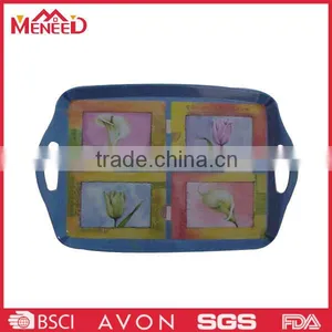 Rectangular Decal Homeware Serving Tray With Handles thumbnail-1