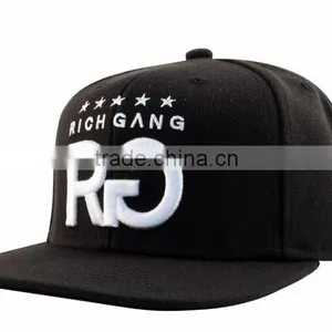 2016 Fashion Style Flat Brim Snapback Caps With 3D Logo Embroidery thumbnail-6
