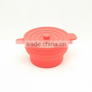Round Shape Silicone Bowl With Lid thumbnail-1