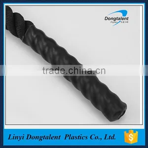 1.5inch 50ft Black Color Polyester Twisted Battle Rope for Outdoor Training thumbnail-4