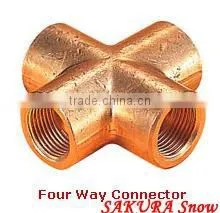 Brass Four Way Female Pipe Fitting thumbnail-1