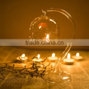 Hanging Glass Ball Candle Holder With Glass Holder thumbnail-1