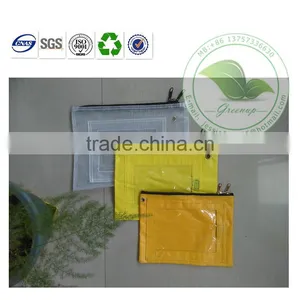 High Quality Yellow PVC Fabric Document Bag thumbnail-1