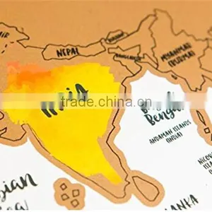 Travel Maps "It's a Beautiful World" Scratch Your Travels Track Map thumbnail-3