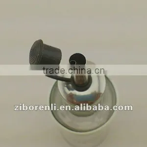 Set 2 Pieces White Stainless Steel Coated New Style Empty Colored Glass Olive Oil Vinegar Bottles Fancy Olive Oil Glass Bottle thumbnail-3