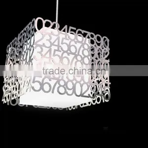 Wholesale Custom Painted Acrylic Plexiglass Handmade Number Lampshade thumbnail-1