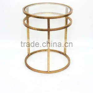 Coffee Table With Tempering Glass and Metal thumbnail-1