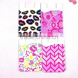 Colorful Silicone Phone Wallet With 3m Sticker thumbnail-1