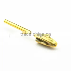 Total Length 40MM Shank Diameter Flame Golden Carbide Burr for Nail HUAXING JIANGYIN thumbnail-3