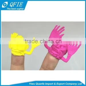 High Quality Halloween Gifts Colorful Mini Soft Monster TPR Finger Puppet Toy for Capsule Vending Machine thumbnail-6