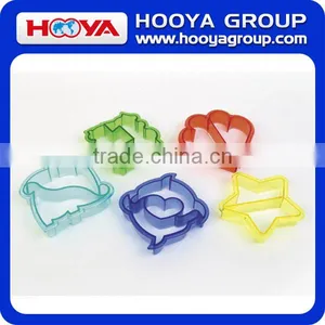 Fun Cake Cookie and Sandwich Cutter Shapes for Kids Set of 5 Dinosaur Dolphin Heart Star and Train thumbnail-2