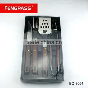 Classic 4pcs BBQ Set With Wooden Handle BQ-3054 thumbnail-1