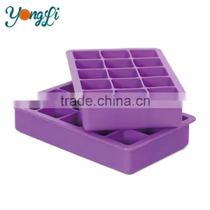 China Golden Supplier Ice Cube Tray Silicone Baby Food Freezer Tray thumbnail-1