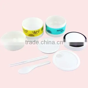Double Wall Ceramic Lunch Box With Handle thumbnail-4