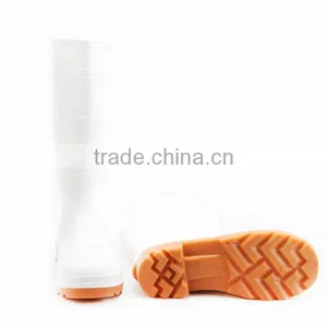 White Upper Rubber Nitrile Sole Oil Resistant PVC Safety Work Boots thumbnail-4