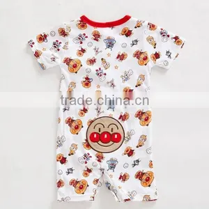 Cotton Baby Girl Romper, Plain Red Baby Plain Romper thumbnail-1