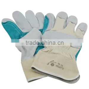 Yellow Full Palm Cow Leather Working Gloves thumbnail-2