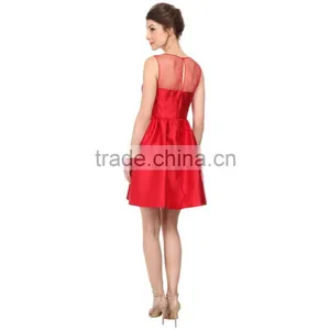 Red Temptation Fashion Lace Dress For Sexy Lady thumbnail-2