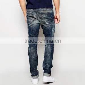 New Model Jeans Pants Ripped Hip-hop Stylish Jeans Casual Wear for Men thumbnail-2